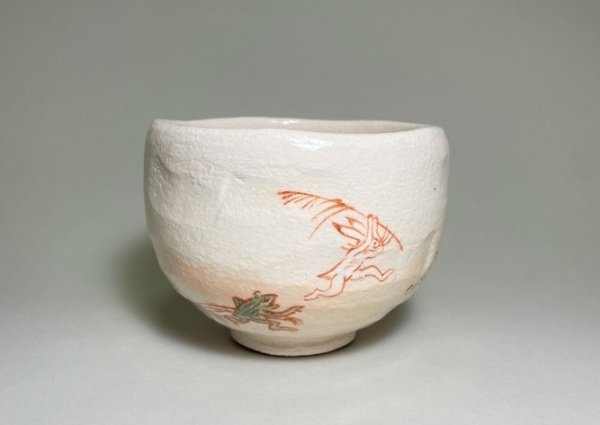 楽焼 抹茶碗 鳥獣戯画 （ちょうじゅうぎが）｜京焼・清水焼 陶器