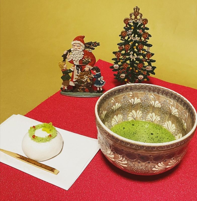 お抹茶と和菓子でクリスマス🎄