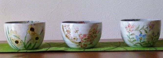 清水焼 いっぷく碗 9月 桔梗（ききょう）｜清水焼・陶器のやまなか雅陶