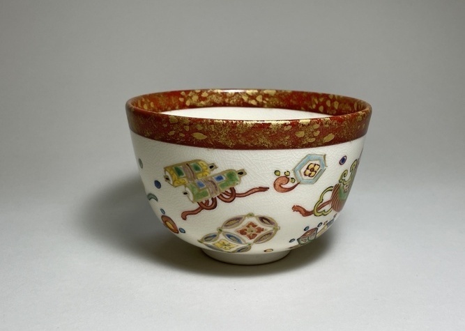 清水焼　京焼・清水焼　抹茶碗<br>　宝尽くし