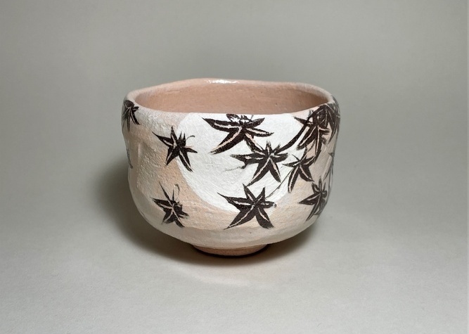 清水焼　京焼・清水焼　抹茶碗<br>　秋思望月